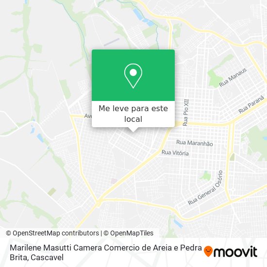 Marilene Masutti Camera Comercio de Areia e Pedra Brita mapa