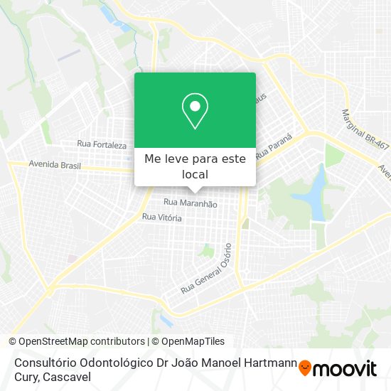 Consultório Odontológico Dr João Manoel Hartmann Cury mapa