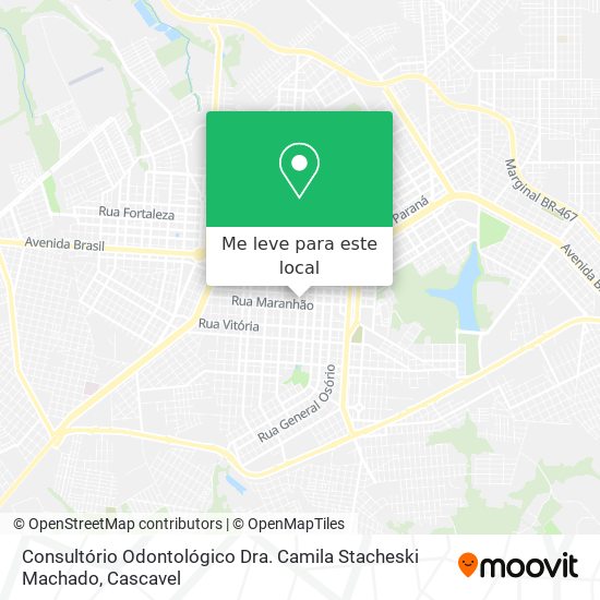 Consultório Odontológico Dra. Camila Stacheski Machado mapa