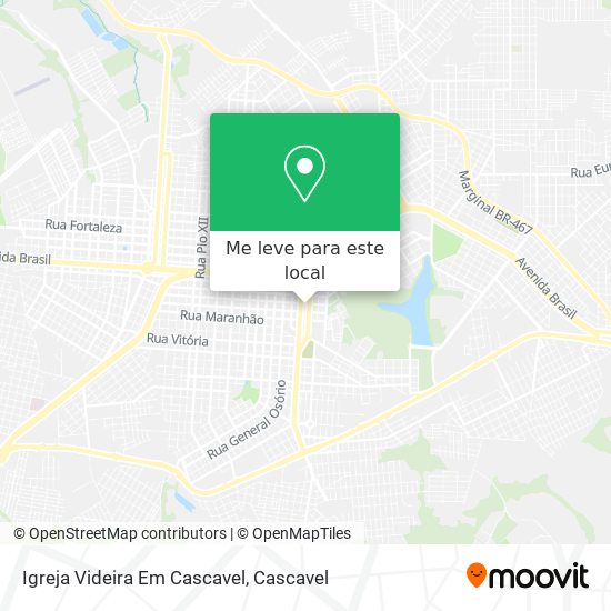 Igreja Videira Em Cascavel mapa