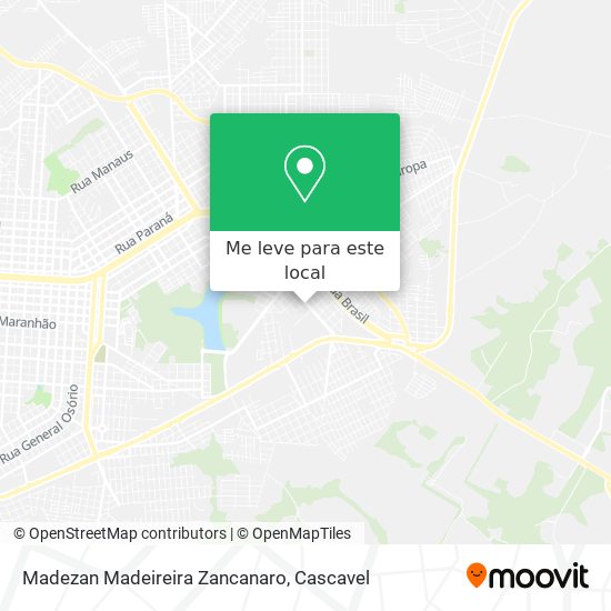 Madezan Madeireira Zancanaro mapa