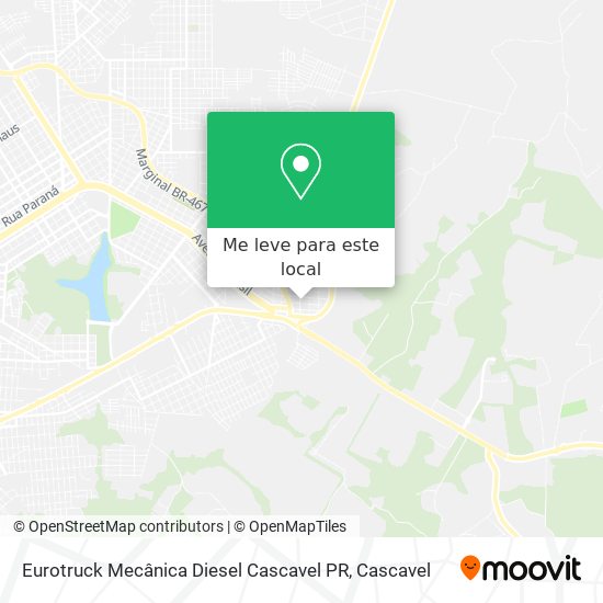Eurotruck Mecânica Diesel Cascavel PR mapa