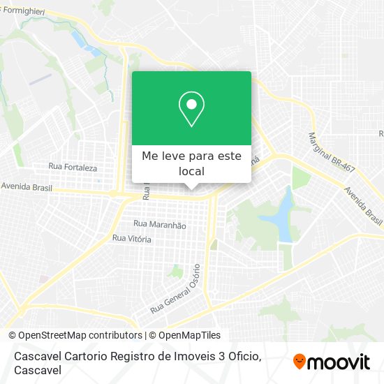 Cascavel Cartorio Registro de Imoveis 3 Oficio mapa