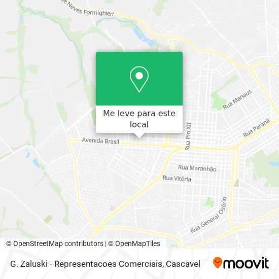 G. Zaluski - Representacoes Comerciais mapa