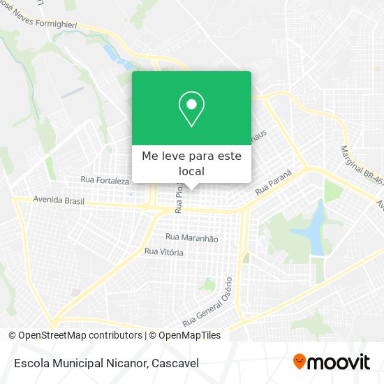 Escola Municipal Nicanor mapa