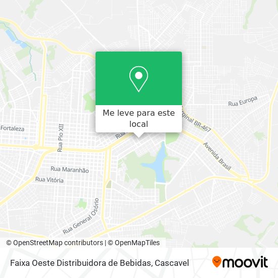 Faixa Oeste Distribuidora de Bebidas mapa