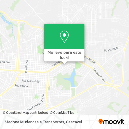 Madona Mudancas e Transportes mapa