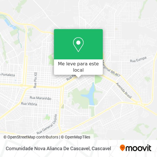 Comunidade Nova Alianca De Cascavel mapa