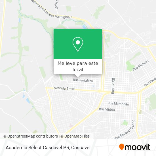 Academia Select Cascavel PR mapa