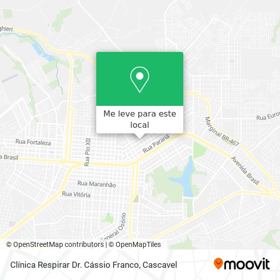 Clínica Respirar Dr. Cássio Franco mapa