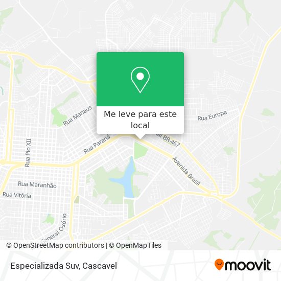 Especializada Suv mapa