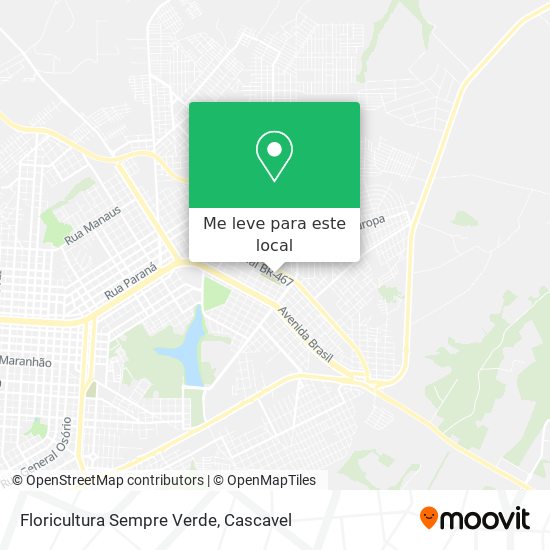 Floricultura Sempre Verde mapa
