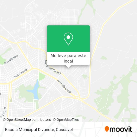Escola Municipal Divanete mapa