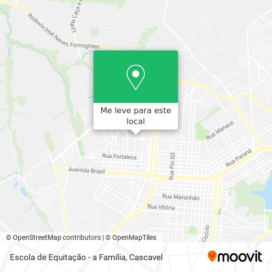 Escola de Equitação - a Família mapa