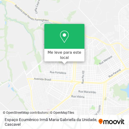 Espaço Ecumênico Irmã Maria Gabriella da Unidade mapa