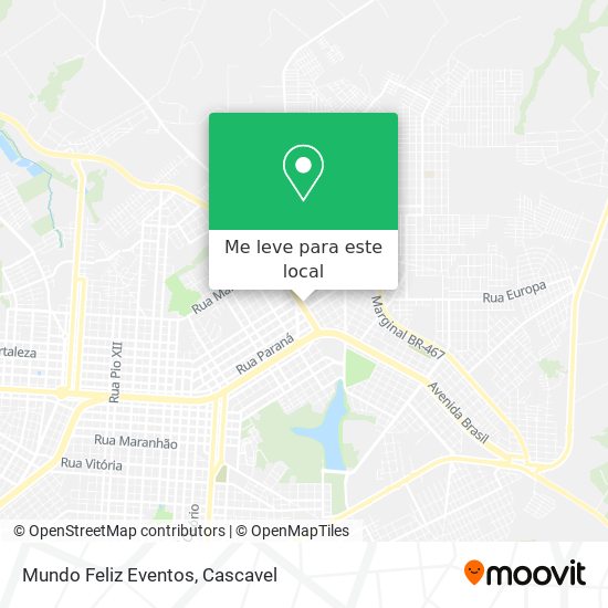 Mundo Feliz Eventos mapa