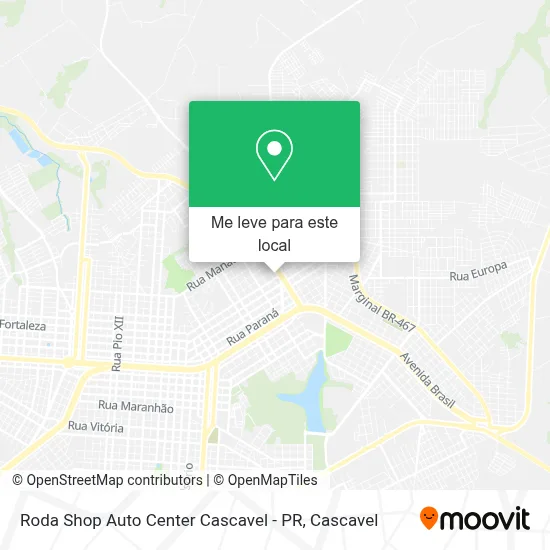 Roda Shop Auto Center Cascavel - PR mapa