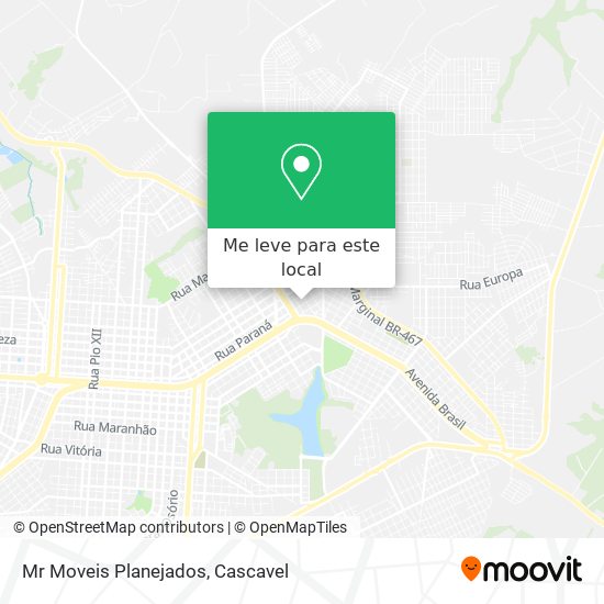 Mr Moveis Planejados mapa