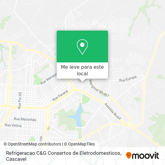 Refrigeracao C&G Consertos de Eletrodomesticos mapa