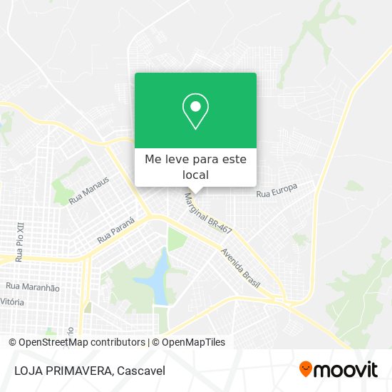 LOJA PRIMAVERA mapa
