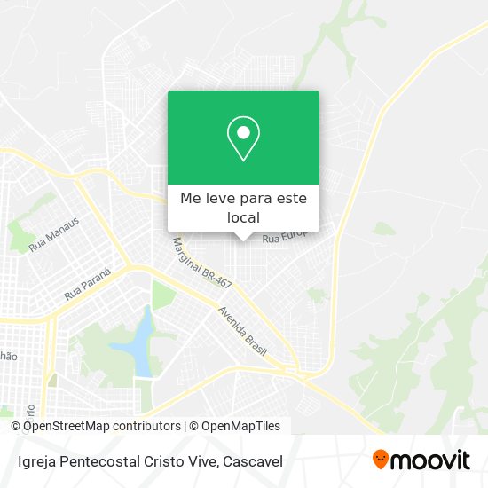 Igreja Pentecostal Cristo Vive mapa