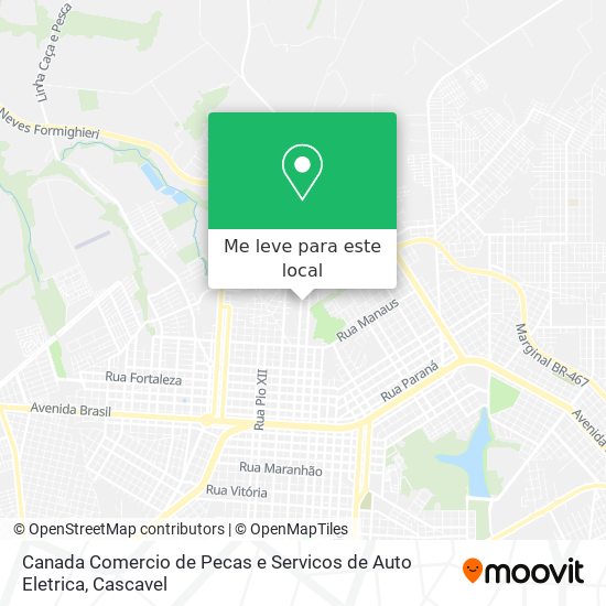 Canada Comercio de Pecas e Servicos de Auto Eletrica mapa