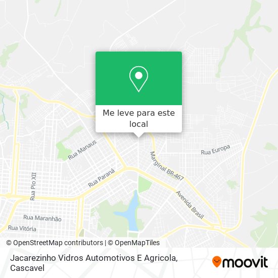 Jacarezinho Vidros Automotivos E Agricola mapa
