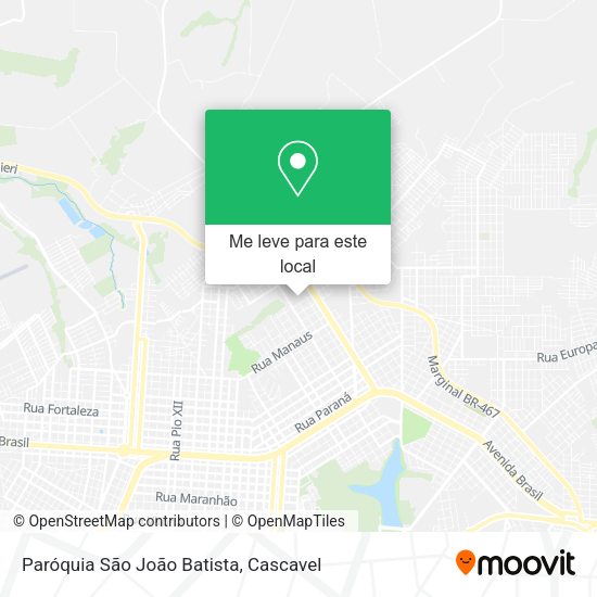 Paróquia São João Batista mapa