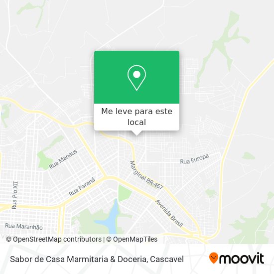 Sabor de Casa Marmitaria & Doceria mapa