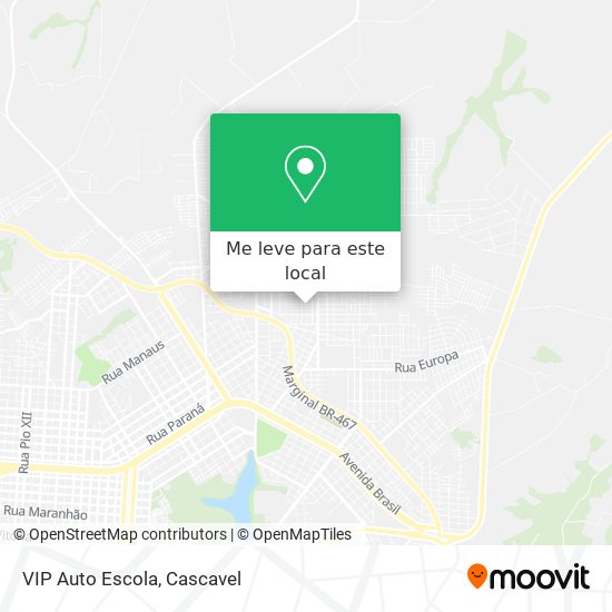 VIP Auto Escola mapa