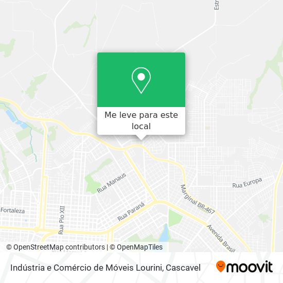Indústria e Comércio de Móveis Lourini mapa