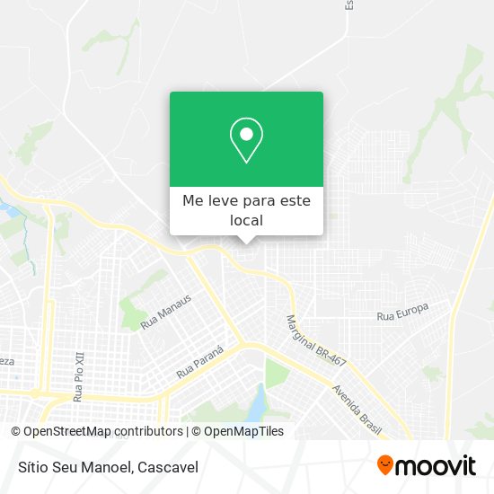 Sítio Seu Manoel mapa