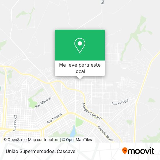União Supermercados mapa