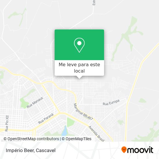 Império Beer mapa
