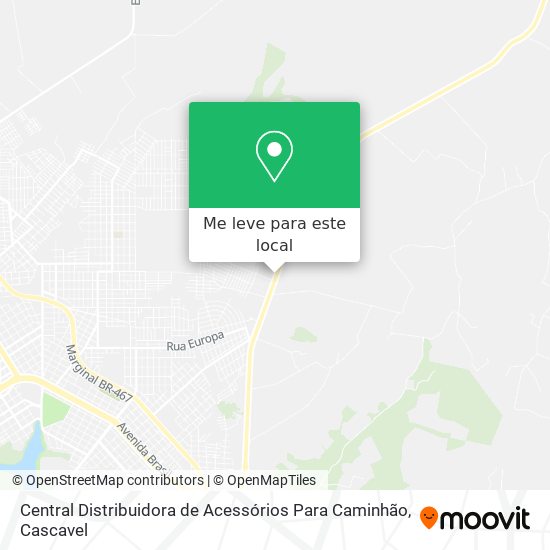 Central Distribuidora de Acessórios Para Caminhão mapa