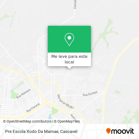 Pre Escola Xodo Da Mamae mapa