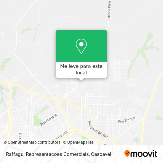 Raffagui Representacoes Comerciais mapa