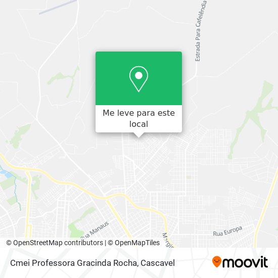 Cmei Professora Gracinda Rocha mapa
