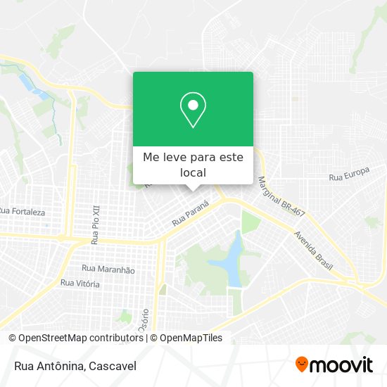 Rua Antônina mapa
