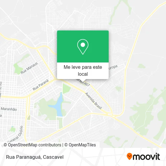 Rua Paranaguá mapa