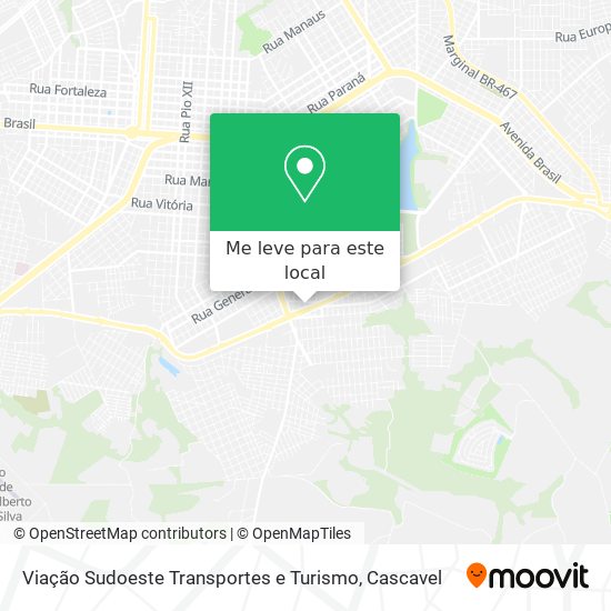 Viação Sudoeste Transportes e Turismo mapa