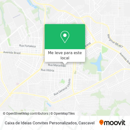 Caixa de Ideias Convites Personalizados mapa
