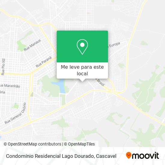 Condomínio Residencial Lago Dourado mapa