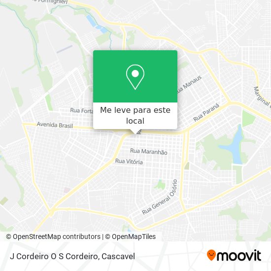 J Cordeiro O S Cordeiro mapa