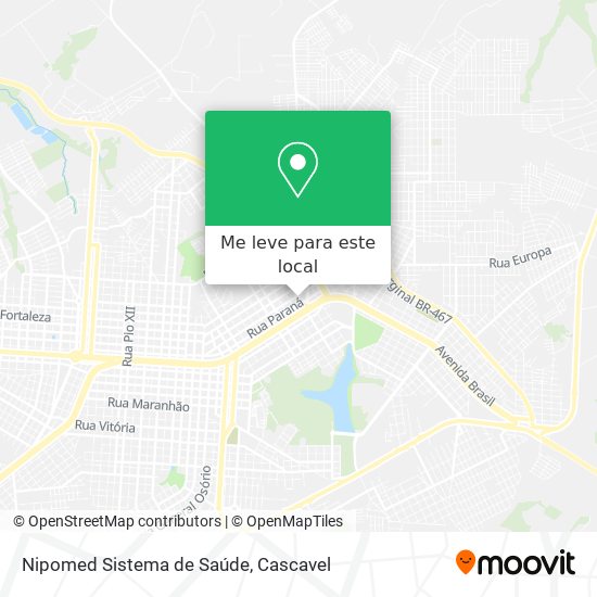 Nipomed Sistema de Saúde mapa