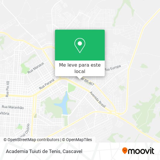 Academia Tuiuti de Tenis mapa