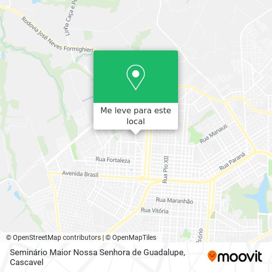 Seminário Maior Nossa Senhora de Guadalupe mapa