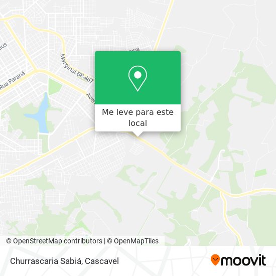 Churrascaria Sabiá mapa