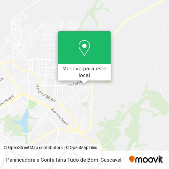Panificadora e Confeitaria Tudo de Bom mapa