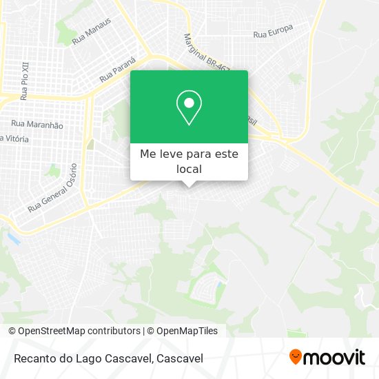 Recanto do Lago Cascavel mapa